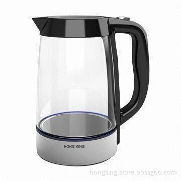 Electric Kettle with Borosilicate Glass Body and 1.7L Capacity